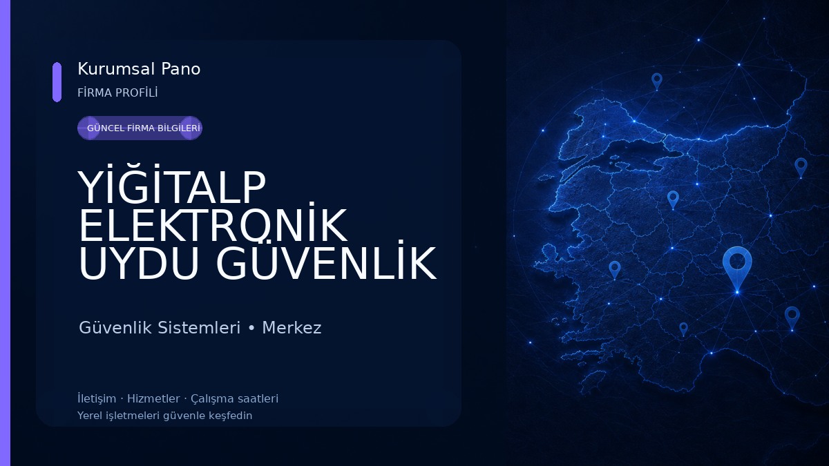 YİĞİTALP ELEKTRONİK UYDU GÜVENLİK SES VE GÖRÜNTÜ SİSTEMLERİ BATMAN Güvenlik Sistemleri