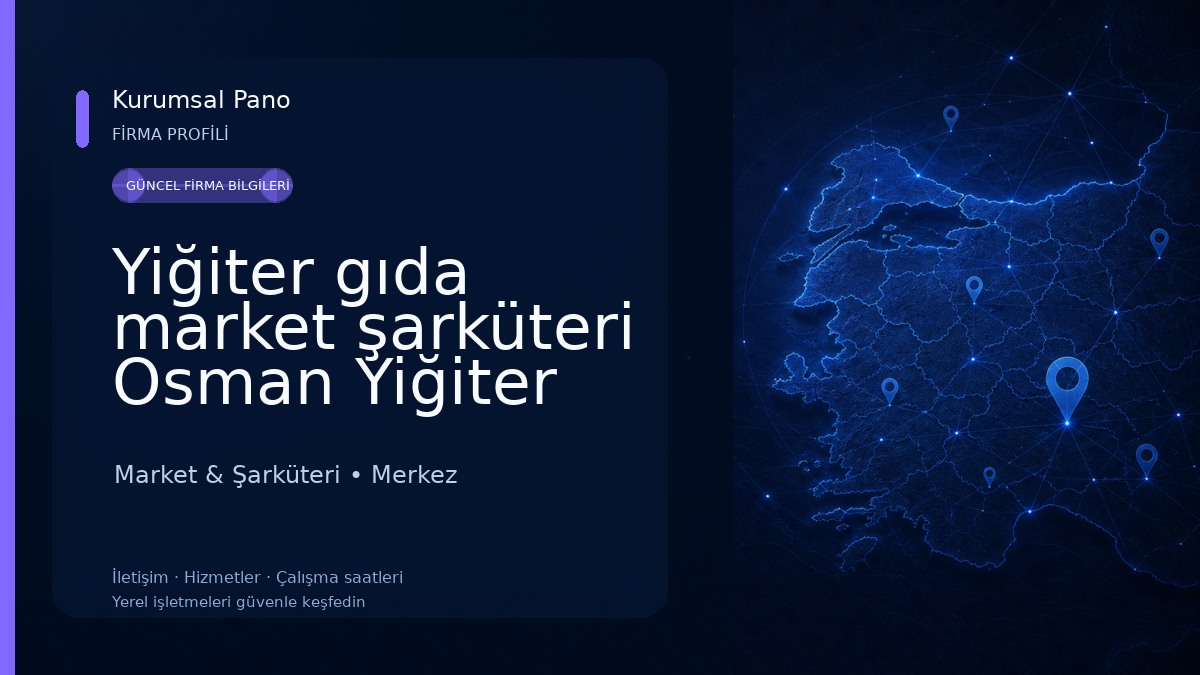 Yiğiter gıda market şarküteri Osman Yiğiter