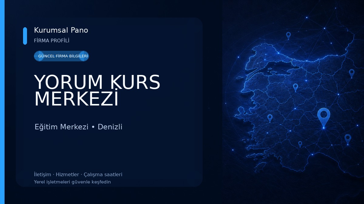 YORUM KURS MERKEZİ Eğitim Merkezi