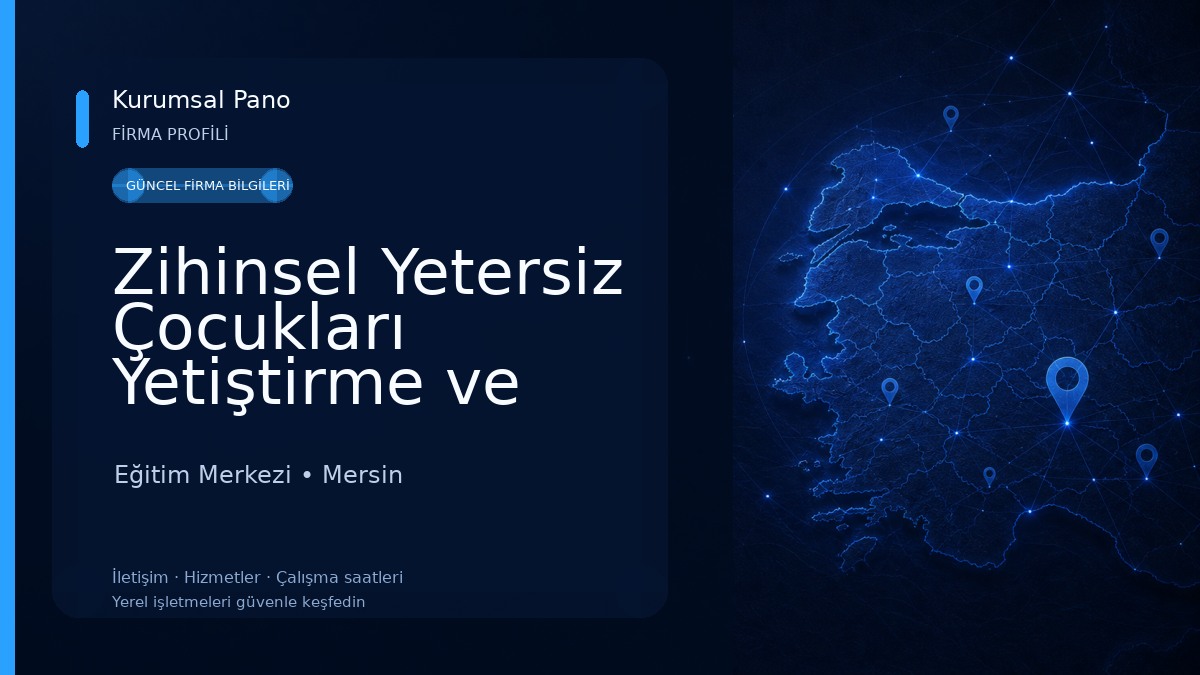 Zihinsel Yetersiz Çocukları Yetiştirme ve Koruma Vakfı - ZİÇEV Mersin Şubesi - Sanat Terapi Eğitim Merkezi Eğitim Merkezi